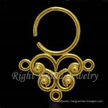 Gold Plated Nose Piercing Indian Nose Rings